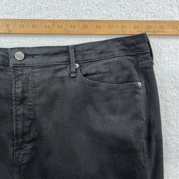 Good American Good Legs Women's Size 22 Black High Rise Shine Coated Jeans $170 - Picture 6 of 14